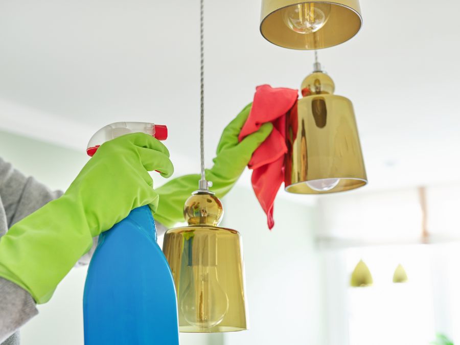 Chandelier Cleaning From Bulls Eye CleanWindows